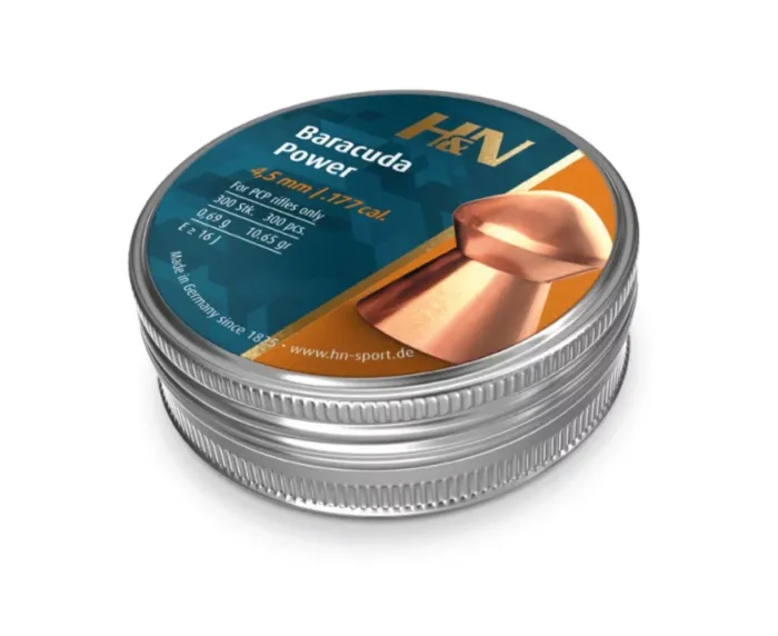 Свинцовые пули H&N Baracuda Power 300 шт/уп, 0,69 г, 4,5 мм (92064500003)