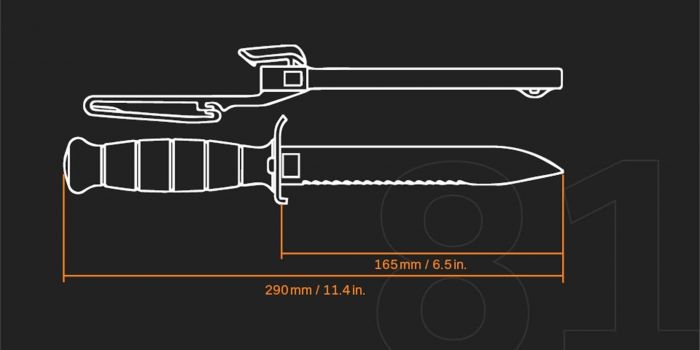 Нож Glock 81 серый