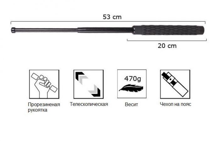 Телескопическая дубинка NS 21