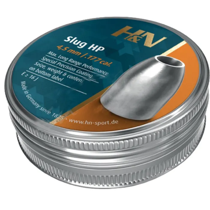 Свинцовые пули H&N Slug HP, 4,5 мм 1.3 г, 250 шт/уп (96345102001)